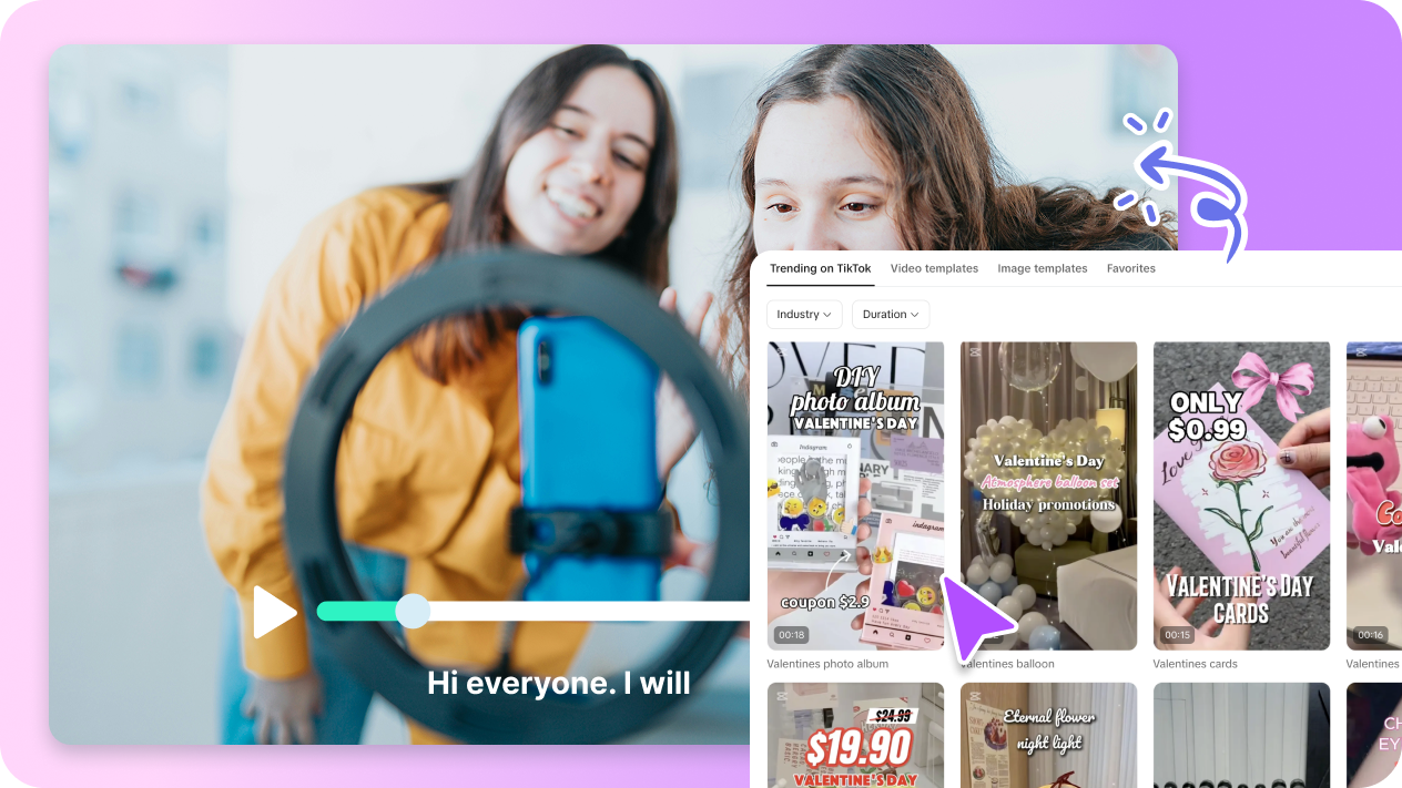 Effortless slideshow creation with templates